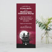 Spooky Spuk House Halloween Einladung (Stehend Vorderseite)