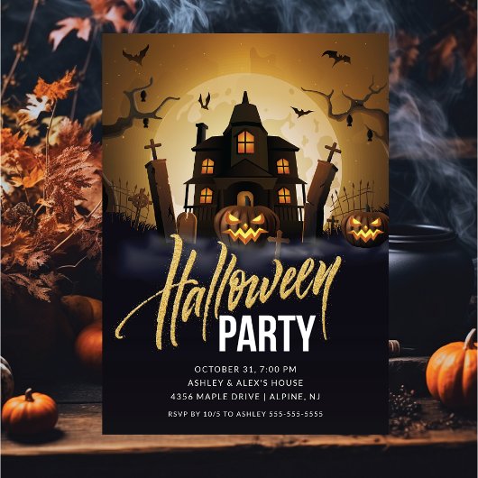 Spooky Spuk House Halloween Einladung