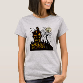 Spooky Spuk House Halloween Fledermäuse Witz T-Shirt