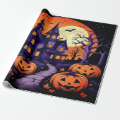 Spooky Spuk House Halloween Geschenkpapier (Ungerollt)