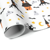Spooky Spuk House Halloween Geschenkpapier (Rolleneckpunkt)