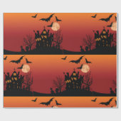 Spooky Spuk House Halloween Geschenkpapier (Flach)