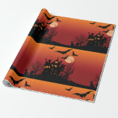Spooky Spuk House Halloween Geschenkpapier (Ungerollt)