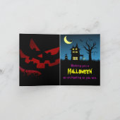 Spooky Spuk House Halloween Karte (Innenseite)
