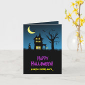 Spooky Spuk House Halloween Karte (Gelbe Blume)