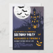 Spooky Spuk House Halloween Kindergeburtstag Party Einladung (Vorderseite)