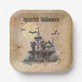 Spooky Spuk House Halloween Kostüm Party Pappteller (Vorderseite)