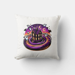 Spooky Spuk House Halloween Niedliche Geister & Fl Kissen