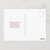 Spooky Spuk House Halloween Night Szene Postkarte (Rückseite)