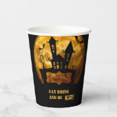 Spooky Spuk House Halloween Paper Cups Pappbecher (Rückseite)