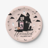 Spooky Spuk House Halloween-Party Custom Foto Pappteller (Vorderseite)