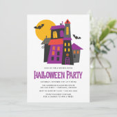 Spooky Spuk House Halloween-Party Einladung (Stehend Vorderseite)