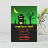Spooky Spuk House Halloween-Party Einladung (Stehend Vorderseite)