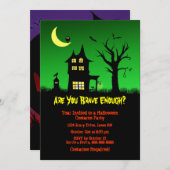 Spooky Spuk House Halloween-Party Einladung (Vorne/Hinten)