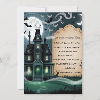 Spooky Spuk House Halloween-Party Einladung