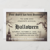 Spooky Spuk House Halloween-Party Einladung (Rückseite)