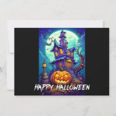 Spooky Spuk House Halloween-Party Einladungen (Rückseite)