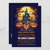 Spooky Spuk House Halloween-Party Einladungen (Vorne/Hinten)