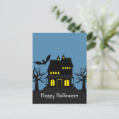 Spooky Spuk House Halloween Postkarte (Stehend Vorderseite)
