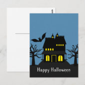 Spooky Spuk House Halloween Postkarte (Vorne/Hinten)