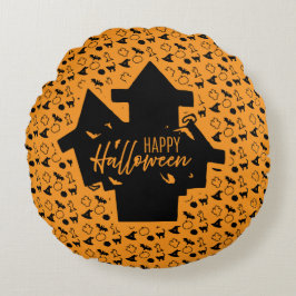 Spooky Spuk House Halloween Rundes Kissen