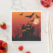 Spooky Spuk House Halloween Serviette (Beispiel)