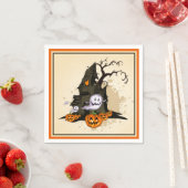 Spooky Spuk House Halloween Serviette (Beispiel)