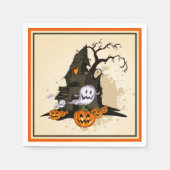Spooky Spuk House Halloween Serviette (Vorderseite)