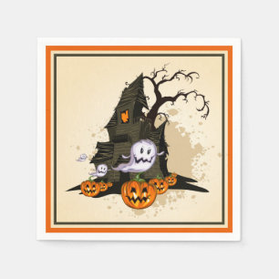 Spooky Spuk House Halloween Serviette
