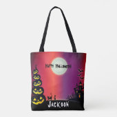 Spooky Spuk House Halloween Tasche (Rückseite)