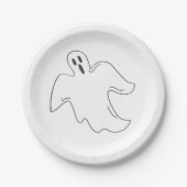 Spooky Spuk House Happy Halloween Ghost Pappteller (Vorderseite)