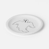 Spooky Spuk House Happy Halloween Ghost Pappteller (Schrägansicht)