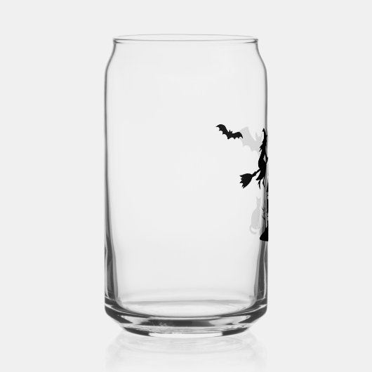 Spooky Spuk House & Hexe Silhouette | Dosenglas (Rechts)