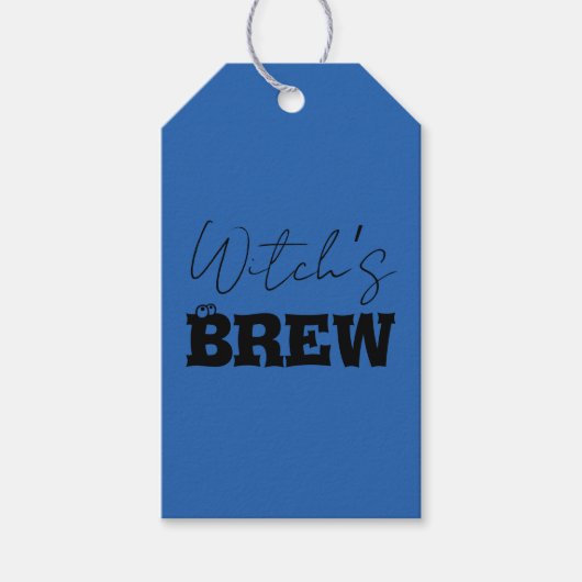 Spooky Spuk House & Hexe Silhouette | Geschenkanhänger (Vorderseite)