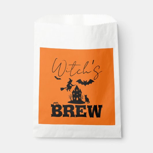 Spooky Spuk House & Hexe Silhouette | Geschenktütchen (Vorderseite)