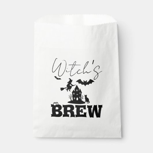 Spooky Spuk House & Hexe Silhouette | Geschenktütchen (Vorderseite)