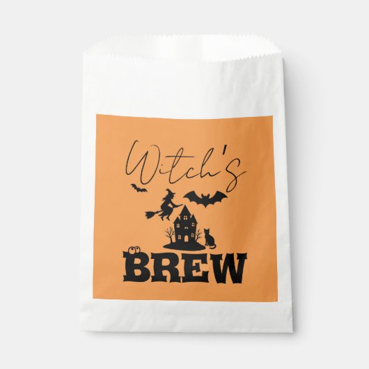 Spooky Spuk House & Hexe Silhouette | Geschenktütchen (Vorderseite)