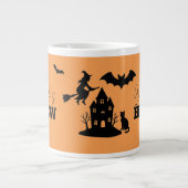 Spooky Spuk House & Hexe Silhouette | Jumbo-Tasse (Vorderseite)