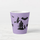 Spooky Spuk House & Hexe Silhouette | Milchtasse (Vorderseite)