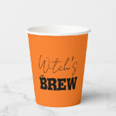 Spooky Spuk House & Hexe Silhouette | Pappbecher (Rückseite)