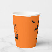 Spooky Spuk House & Hexe Silhouette | Pappbecher (Rechts)