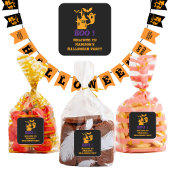 Spooky Spuk House Individuelle Name Quadratischer Aufkleber