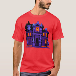 Spooky Spuk House Mansion Ghost Scene für Hallo T-Shirt