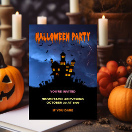 Spooky Spuk House mit Bats Storm Einladung