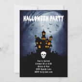 Spooky Spuk House mit Blue Ghost Einladung (Vorderseite)