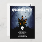 Spooky Spuk House mit Blue Ghost Postkarte (Vorne/Hinten)