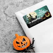 Spooky Spuk House Night Sky Halloween-Adresse Adressaufkleber