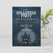 Spooky Spuk House Party laden Einladung (Stehend Vorderseite)