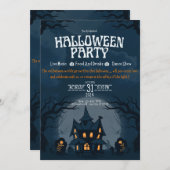 Spooky Spuk House Party laden Einladung (Vorne/Hinten)