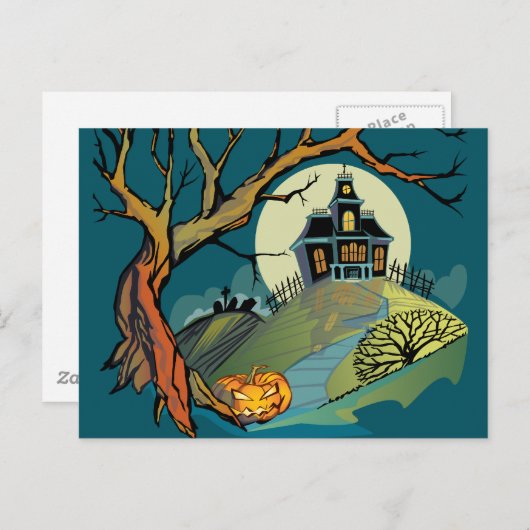 Spooky Spuk House Postkarte (Vorne/Hinten)